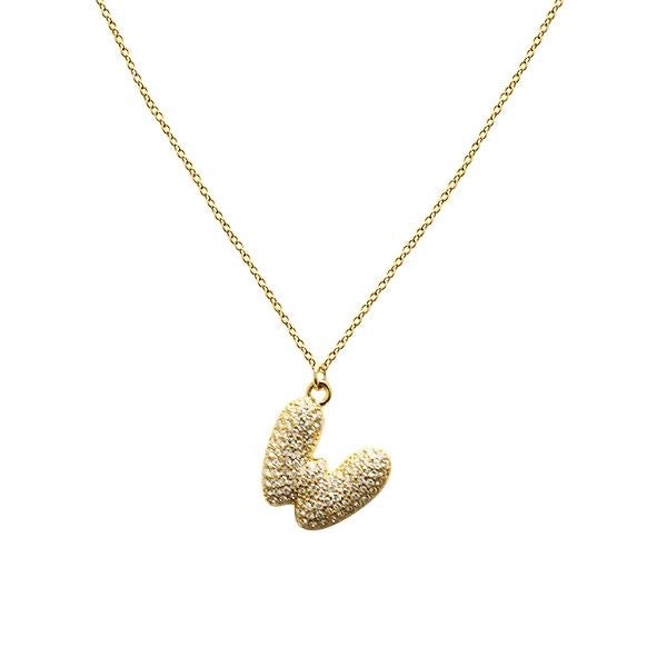 Collana Lettera Bubble Gold