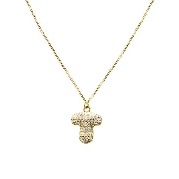 Collana Lettera Bubble Gold