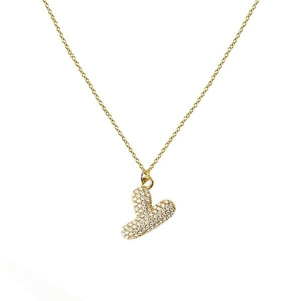 Collana Lettera Bubble Gold