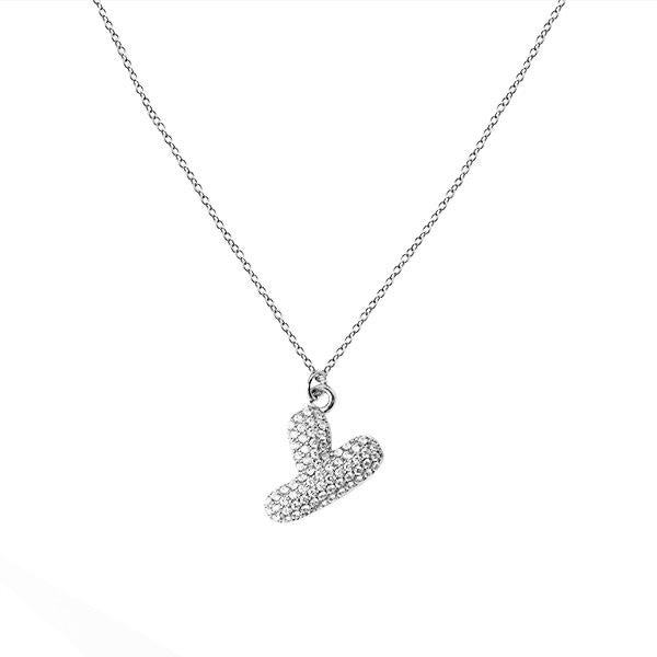 Collana Lettera Bubble Silver